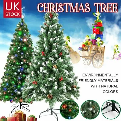 £7.99 • Buy LED Christmas Tree 7ft Colorado Pine Artificial Fibre Optic Xmas Home Decoration