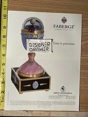 Faberge Time Piece Phases Of The Moon Egg Clock Print Ad Advertisement • $12.99