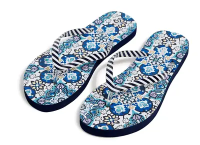 Vera Bradley Lisbon Medallion Cool Flip Flops Large Size 9 10 11 (New & Sealed) • $15.95