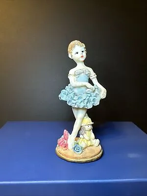 K’s COLLECTION Ballerina Movement Series Figurine 5.75” Blue Tutu • $10