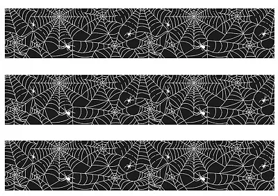 Decor Icing Sheet Spider Web Border Edible Cake Topper Decoration • £3.49