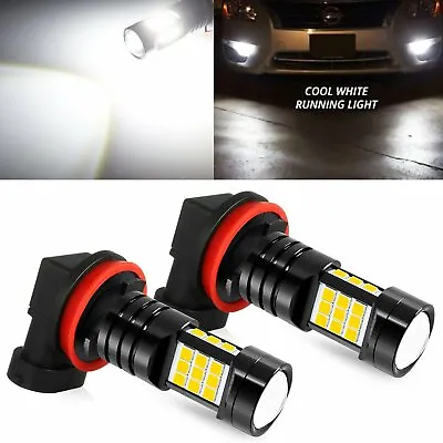 JDM ASTAR 2x H11 1600LM H8 Projector LED Fog Light Kit 6500K White Bulbs Pair • $26.99