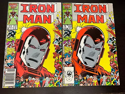 IRON MAN #212 -- Marvel 25th Border 1986 -- Direct + Newsstand VARIANT (A) • $9.59