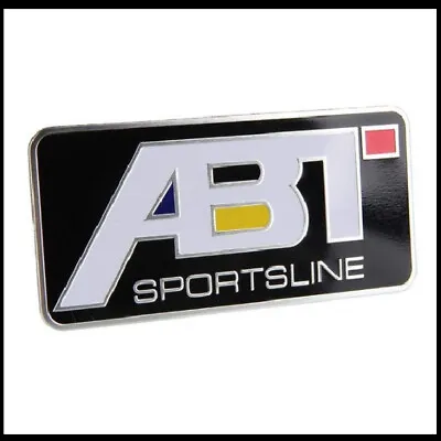 ABT Sportsline Black Aluminium Rear Badge Emblem Sticker For VW Audi Seat Skoda • £6.95