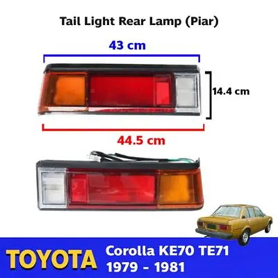 For Toyota Corolla KE70 TE71 AE71 SED 1979-81 Pair Tail Light Rear Lamp +Bulb SH • $149.59