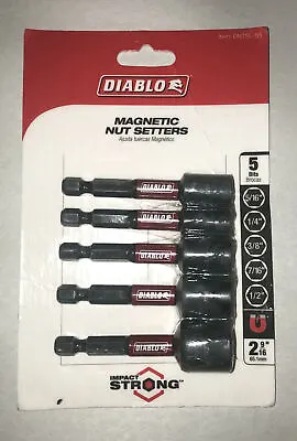 Diablo DNTSL-S5 2-9/16 In. Magnetic Nut Setter Assorted Pack (5-Piece) • $14.50