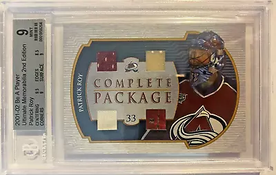 2001-2002 Bap Ultimate Memorabilia Complete Package Game-used Patrick Roy 6/10 • $20.50