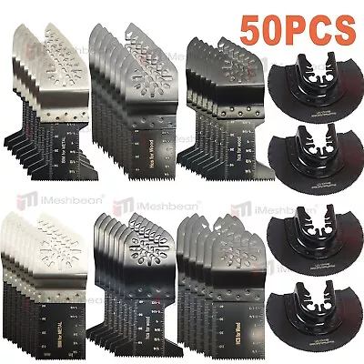 50x Oscillating Saw Blades Multi Tool Kit Wood Metal Cut Cutter For Dewalt Fein • $38.99