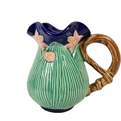 ANDREA BY SADEK J. WILLFRED  Creamer Pitcher Majolica Tulip Edge • $13.61