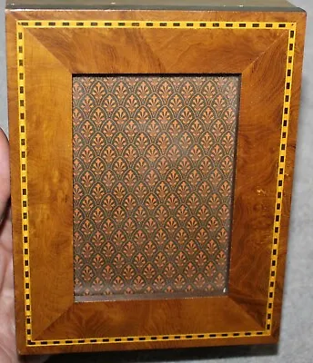 Vintage Dorvilliers Marquetry Inlaid Wood Photo Box • $49.99