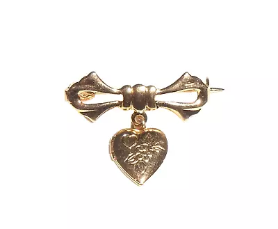 Vintage Antique Style Heart Locket Pin Cissy Miss Revlon Toni American Girl • $11.50