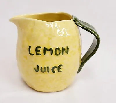 California Pottery Ett Barr Majolica Lemon Juice Small Shaped Pitcher Tea AS IS • $9.99