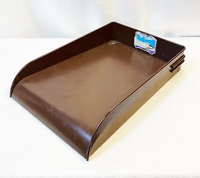 Vintage Globe Wernicke Grey Metal File Paper Tray Desk Organizer • $23.77