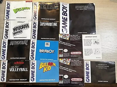 Gameboy Manual Lot • $27.95