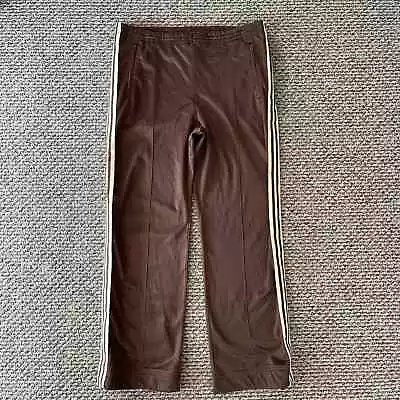 Vintage Adidas ATP Keyrolan Pants Adult XL Brown 80s Three Stripe Elastic Sport • $129.95