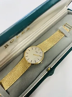 Rolex Ref 738 Ultra Thin Mid Century Vintage 14K Yellow Gold Mens Wristwatch • $4950