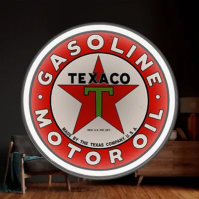 Texaco Gasoline Gas Oil NEON SIGN - Vintage Garage Wall Decor Lamp 12 X12  Y1 • $49.99