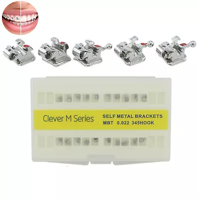 Dental Orthodontic Metal Braces Self Ligating Bracket MBT 022 345 Hooks GAC Type • $61.99