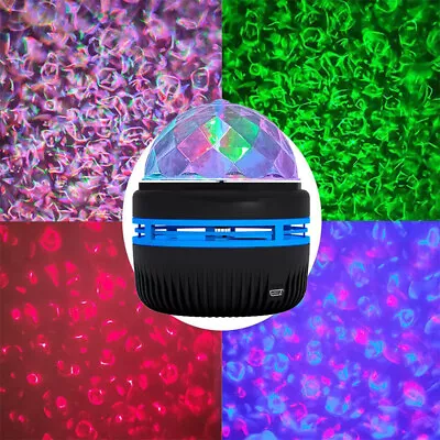 Disco Party Lights RGB Rotating Magic Ball Lamp Sound Activated LED Night Light • £5.29