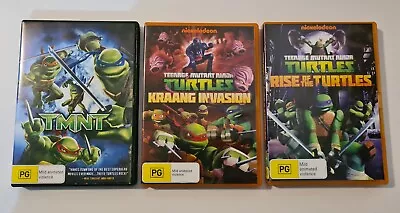 TMNT Teenage Mutant Ninja Turtle DVD Bundle X3 Kraang Invasion + Rise Of Turtles • $19.95