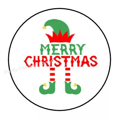 30 Merry Christmas Elf Envelope Seals Labels Stickers Party Favors 1.5  Round • $1.95