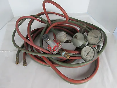 Oxy Acetylene Outfit Marquette Hoses Gauges Gas Welding Cutting S • $49.99