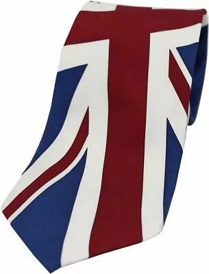 David Van Hagen Mens Union Jack Silk Tie - Blue/Red/White • £34.95