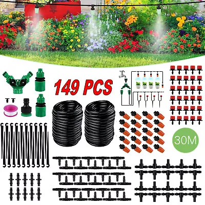 100FT Drip Irrigation Kit Automatic Garden Irrigation System Plant Watering Drip • $12.98