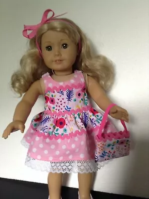  Cotton Candy Pink Dress And Matching Bag  CLOTHES FOR 18'' AMERICAN GIRL DOLL • $7.99