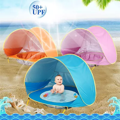 Pop Up Shade Tent Baby Beach Camping Tent With Pool Sun Shade Infaint Pool UK • £9.12