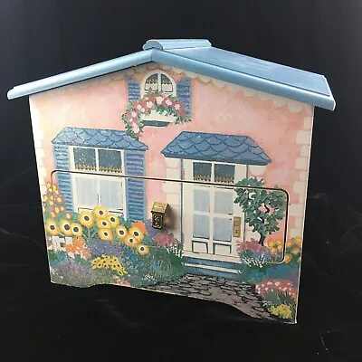 Vintage Home Cottage Jewelry Box With Flowers Musical Plays Cinderella Song • $34.50