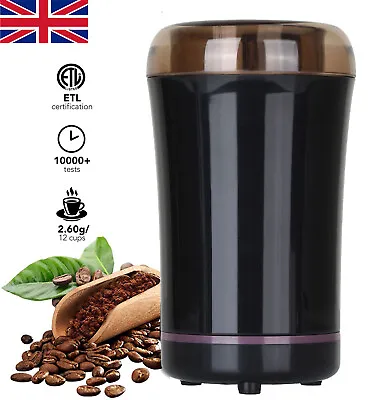 Electric Coffee Grinder Grinding Milling Bean Nuts Spice Matte Blade Blender UK • £8.99