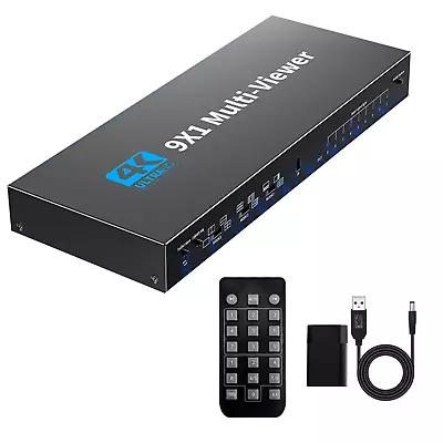 4K 30hz 9x1 HDMI-Compatible Multiviewer 1080P Screen Seamless Switch With IR • $99.78