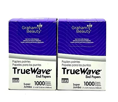 $15.95 • Buy Graham Beauty True Wave End Papers  Super Jumbo 1000ct  3 X4.25 -2 Pack