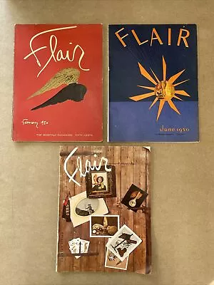 $39.99 • Buy Lot Of 3 Vintage Flair Magazine 1950 Issues February June November Mid-century