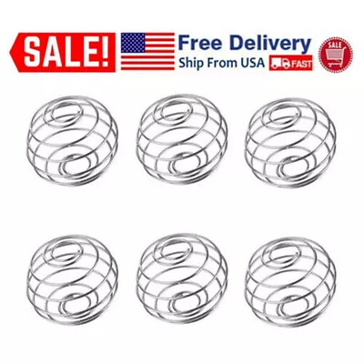 2.1 Inch Food Grade Spring Ball Mixing Ball For Shaker Cup Bottle Mixer 6 Pack • $4.99