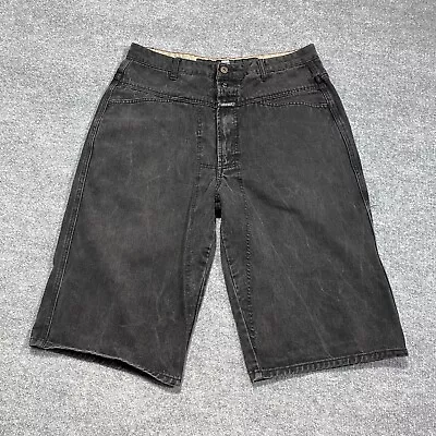 Marithe Francois Girbaud Jean Shorts Mens 34 Black Jorts Hip Hop Baggy Y2K 90s • $49.99