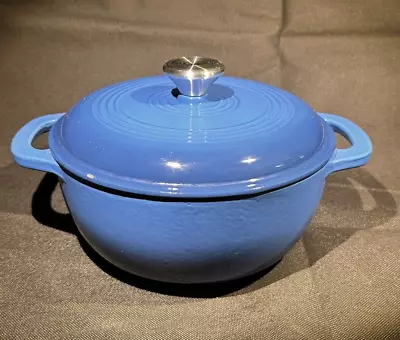 Brandani Disa Lt Wt Cast Iron Dutch Oven Porcelain Enamel 9 Inches 3.2quart Blue • $74.50