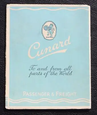 £60 • Buy Cunard Line Rms Aquitania Etc Unusual Passenger & Freight Brochure Pull Out 20's