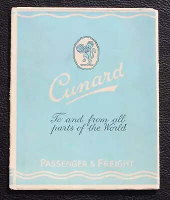 £60 • Buy Cunard Line Rms Aquitania Etc Unusual Passenger & Freight Brochure Pull Out 20's