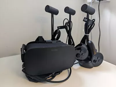 Meta Oculus Rift CV1 Virtual Reality System - 3 Sensors + Controllers • £79.99