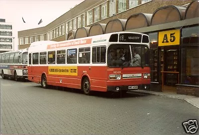 Colour Photograph Of National Welsh Omnibus Services Ltd. - NWO 458R Ex Red & Wh • £1