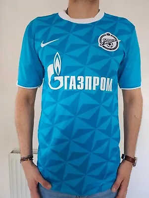 Zenit Saint Petersburg 2011/12 Light Blue Home Football Shirt UK Small Mens Nike • £24.99