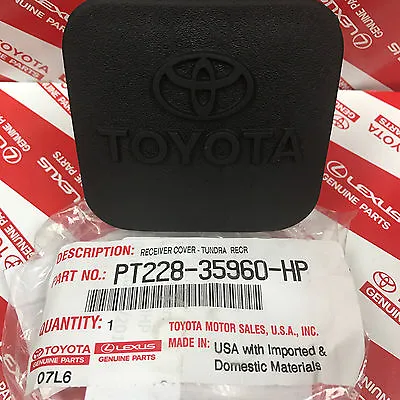 $12.49 • Buy TOYOTA OEM PT22835960HP Trailer Hitch Cover Plug Tacoma Tundra Sequoia 4Runner 