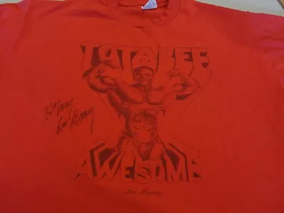 Vintage 90s Lee Haney Mr. Olympia Gym Bodybuilder Autographed T Shirt XL • $75.99