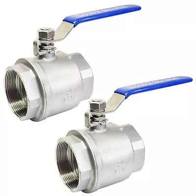 2PCS 2  Full Port Ball Valves 316 Stainless Steel NPT Female Thread Ball Valv... • $52.40