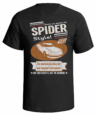 Alfa Romeo Spider 1966 Retro Style Mens Organic Cotton T-Shirt Gift Eco Friendly • £10.99