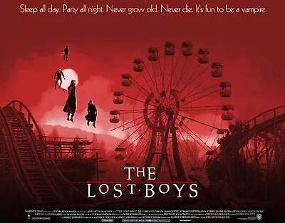 THE LOST BOYS 1987 Quad Poster Print 30x40  Kiefer Sutherland Corey Haim FREEP&P • £24.99