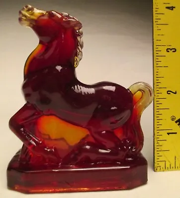 Vintage Boyd Art Glass Joey Horse Flame Red Made December 1980 First Boyd Mark • $27.49