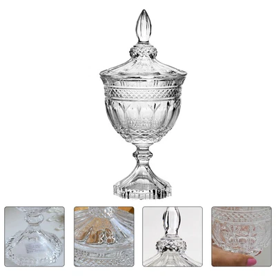 £24.52 • Buy Candy Buffet Display Glass Sweet Jars Tall Candy Bowl Large Food Container Desk